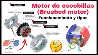 MOTOR DE ESCOBILLAS BRUSHED MOTOR FUNCIONAMIENTO Y TIPOS DE MOTORES [upl. by Flem252]