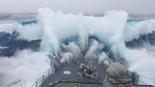 WARSHIP Hit By Monster Wave Near Antarctica 4K [upl. by Pierce578]