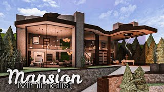 Bloxburg Mansion Modern Minimalist No LargePlot House Build [upl. by Abihsat]