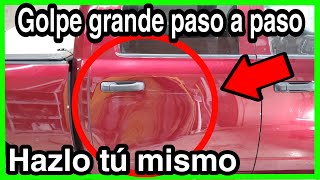 ✅como REPARAR GOLPE GRANDE de carro  como SACAR GOLPE GRANDE 😨 [upl. by Assiroc860]