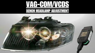 VAGCOMVCDS Xenon headlamp adjustment [upl. by Vinia]