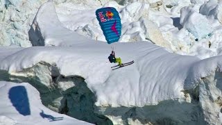 Speedriding Freestyle Skiing meets Paragliding [upl. by Ardnosal604]