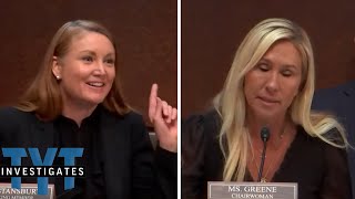 WATCH Melanie Stansbury Hits A Nerve With MTG At DOGE Subcommittee Hearing [upl. by Noimad978]