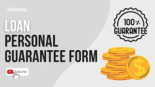 Loan Personal Guarantee Form EXPLAINED [upl. by Blackstock]