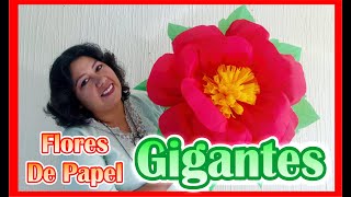 DIY  Como Hacer Flores De Papel Crepe  GIGANTES [upl. by Yreffeg576]