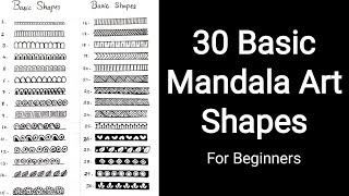 How to Draw Mandala Basic Shape For Beginners  Step by Step  30 Basic Designs For Mandala Art  2 [upl. by Oicangi]