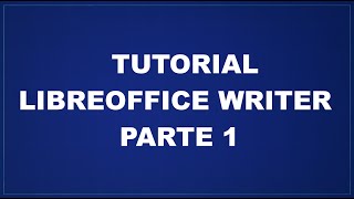 Tutorial LibreOffice Writer  Parte 1  Margini paragrafi e Pagine [upl. by Soisatsana]