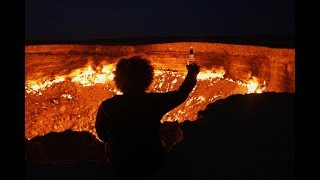 Travel To Darvaza Gas Crater  The Gates To Hell in Turkmenistan 2019 DJI OSMO pocket [upl. by Atiuqcaj]