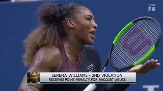 Serena Williams embarrassing temper tantrum  US Open Final [upl. by Assenat]