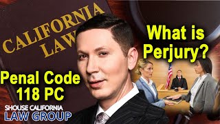 California Perjury Laws  Penal Code 118 [upl. by Almena]