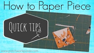 Paper Piecing Instructions [upl. by Weed]