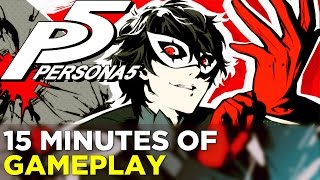 Persona 5  15 Minutes of ENGLISH GAMEPLAY [upl. by Ihpen231]