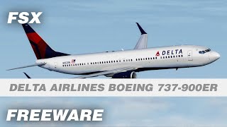 Delta Airlines Boeing 737900ER Freeware Addon for FSX [upl. by Elyrehc]