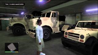 GTA V  Military Vehicle Storage Grove Street Garage [upl. by Trula]