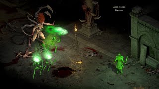 Diablo 2 Resurrected  Andariel Boss Fight 4K [upl. by Llerrem]