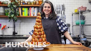 Claire Saffitz Makes Croquembouche A Cream Puff Tower [upl. by Reitrac]