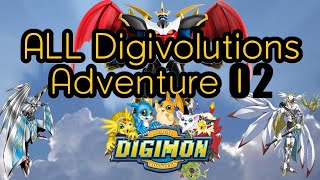 ALL Digivolutions HD Digimon Adventure 02 Season 2 English [upl. by Orenid]