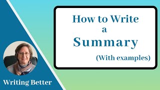 How to Summarize with examples [upl. by Blakelee]