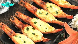 Cheesy Baked Butterflied Shrimp  Easy and Delicious Seafood Recipe by FOXY FOLKSY [upl. by Rudd]