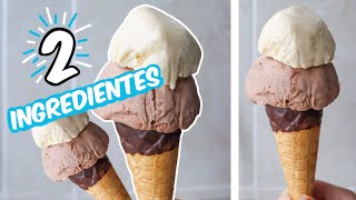 El HELADO casero más CREMOSO de 2 INGREDIENTES  Receta fácil [upl. by Lenneuq]