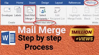 Mail Merge in MS Wordstep by step processhow to create Mail Marge document in ms word [upl. by Anelim]