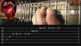 Welcome Home Sanitarium Guitar Intro Lesson  Metallica with tabs [upl. by Qifar]