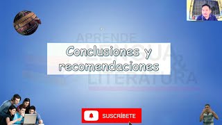 Conclusiones y recomendaciones para tu proyecto  fácil [upl. by Anoik]