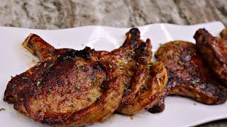 Honey Garlic Glazed Pork Chops Recipe [upl. by Eilrac658]