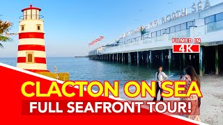 CLACTON ON SEA  Full tour of Clacton On Sea Essex England  4K [upl. by Sirrah]