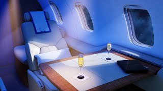 White Noise Private Jet  Sleep or Study to Airplane Cabin Sound  10 Hours Plane Noise [upl. by Beverly]