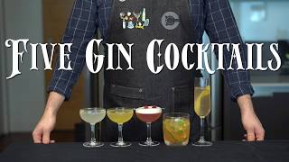 The 5 Easiest GIN Cocktails to Make at Home [upl. by Elsi]