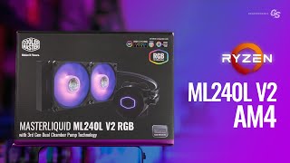 HOW TO Cooler Master ML240L V2 RGB AM4 amp AM5 Install Guide [upl. by Comras767]