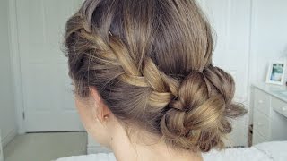 Bohemian Braid Updo  Hair Tutorial  Simple amp Easy [upl. by Nageek57]