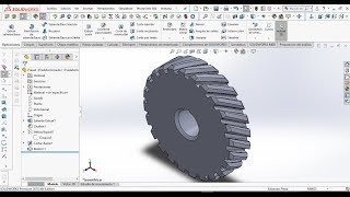 Como hacer un engranaje Helicoidal Solidworks [upl. by Sherl]