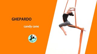 Tessuto aereo principianti Ghepardo dal nodo piede Aerial Silk beginners candy cane from footlock [upl. by Ardy]