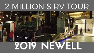 Tour a 2 Million Dollar Luxury RV  2019 Newell Coach Walkthrough seen at the 2018 Tampa RV Show [upl. by Anairam]