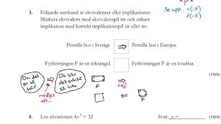 Matematik 1c Nationellt prov HT 2016 del B Lösningar [upl. by Henebry129]