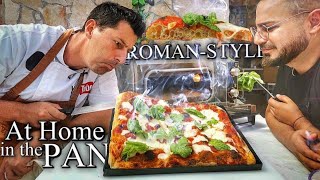 Homemade PIZZA ROMASTYLE in the Pan  Perfect Easy Recipe [upl. by Kalvn]