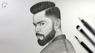 quotHow to Draw a Virat Kohli Face step by stepquot  Virat Kohli Sketch  Virat Kohli  Pencil Sketch [upl. by Iramo855]