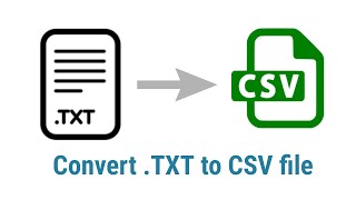 How to convert txt file to csv or excel file [upl. by Buckingham974]