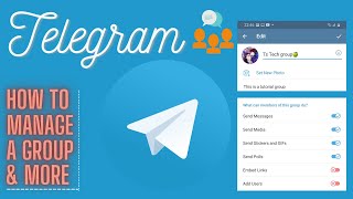 Everything you need to know about Telegram group as an admin  Telegram app tutorial [upl. by Florry973]