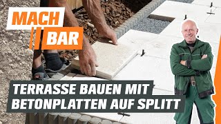 Terrassenplatten verlegen aus Beton  OBI [upl. by Merriott]