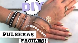 DIY  COMO HACER PULSERAS FACILES Y BONITAS  RAPIDO Y BARATO [upl. by Nedap669]