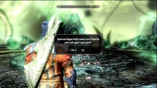 The Elder Scrolls V Skyrim  Reset Skill Perks [upl. by Ahsikahs]