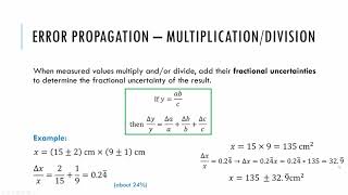 Propagation of error  IB Physics [upl. by Nelie]