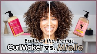 BATTLE OF THE BRANDS  Camille Rose Curl Maker vs Mielle Organics Styling Gel [upl. by Eilzel399]