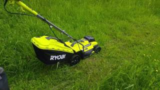 Ryobi Gräsklippare 18V Test [upl. by Hausner568]