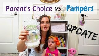 Parents Choice vs Pampers Update  Diaper Review [upl. by Darnall]