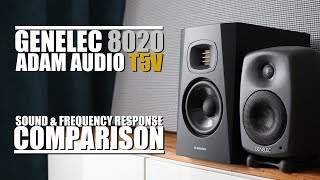 Genelec 8020D vs Adam Audo T5V  Sound amp Frequency Response Comparison [upl. by Araet322]