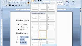 Word 2007  Lezione 7  Gli Elenchi [upl. by Cody]